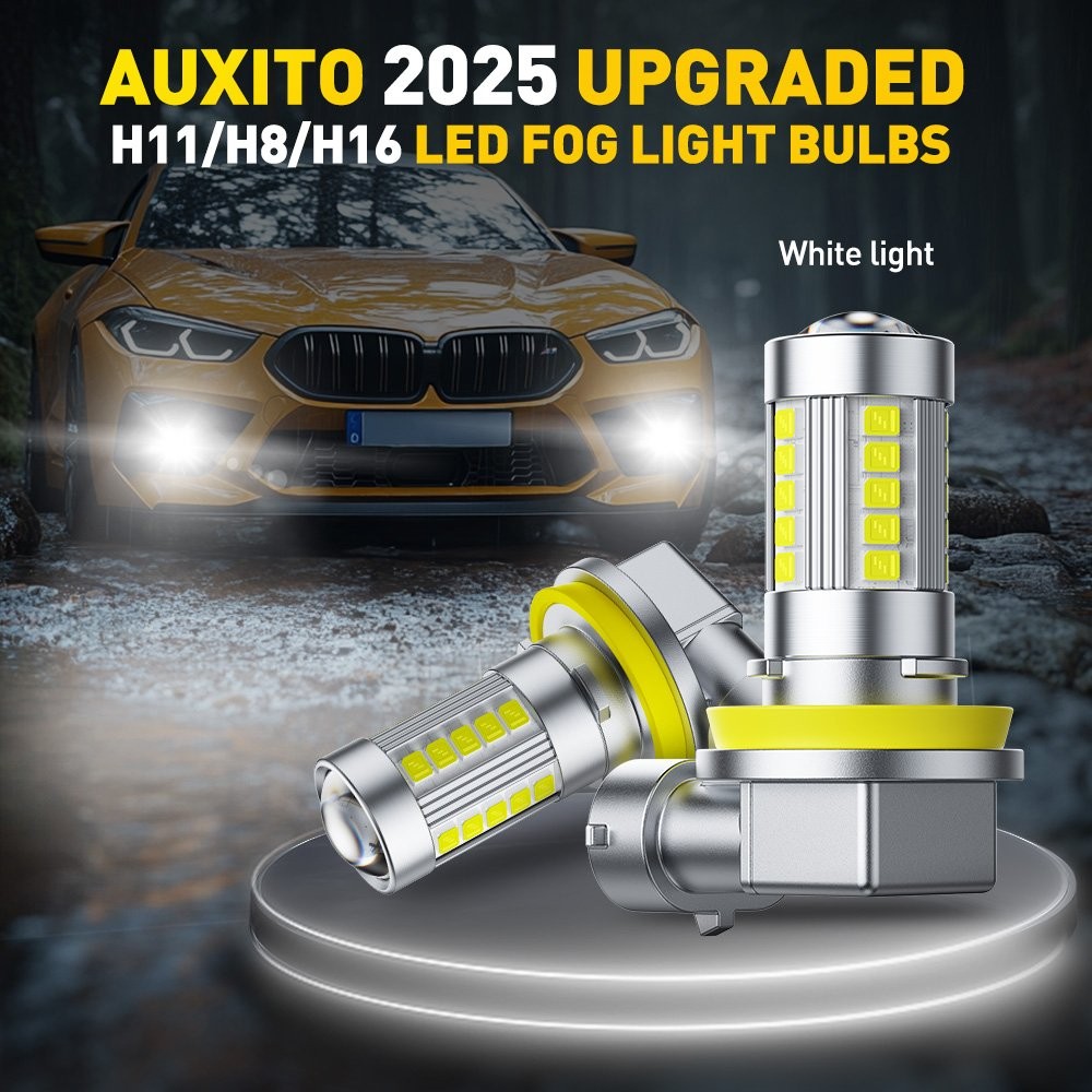 2-20PCS AUXITO H11 LED Headlight Kit Low Beam Bulbs Super Bright 6500K White 6GJ