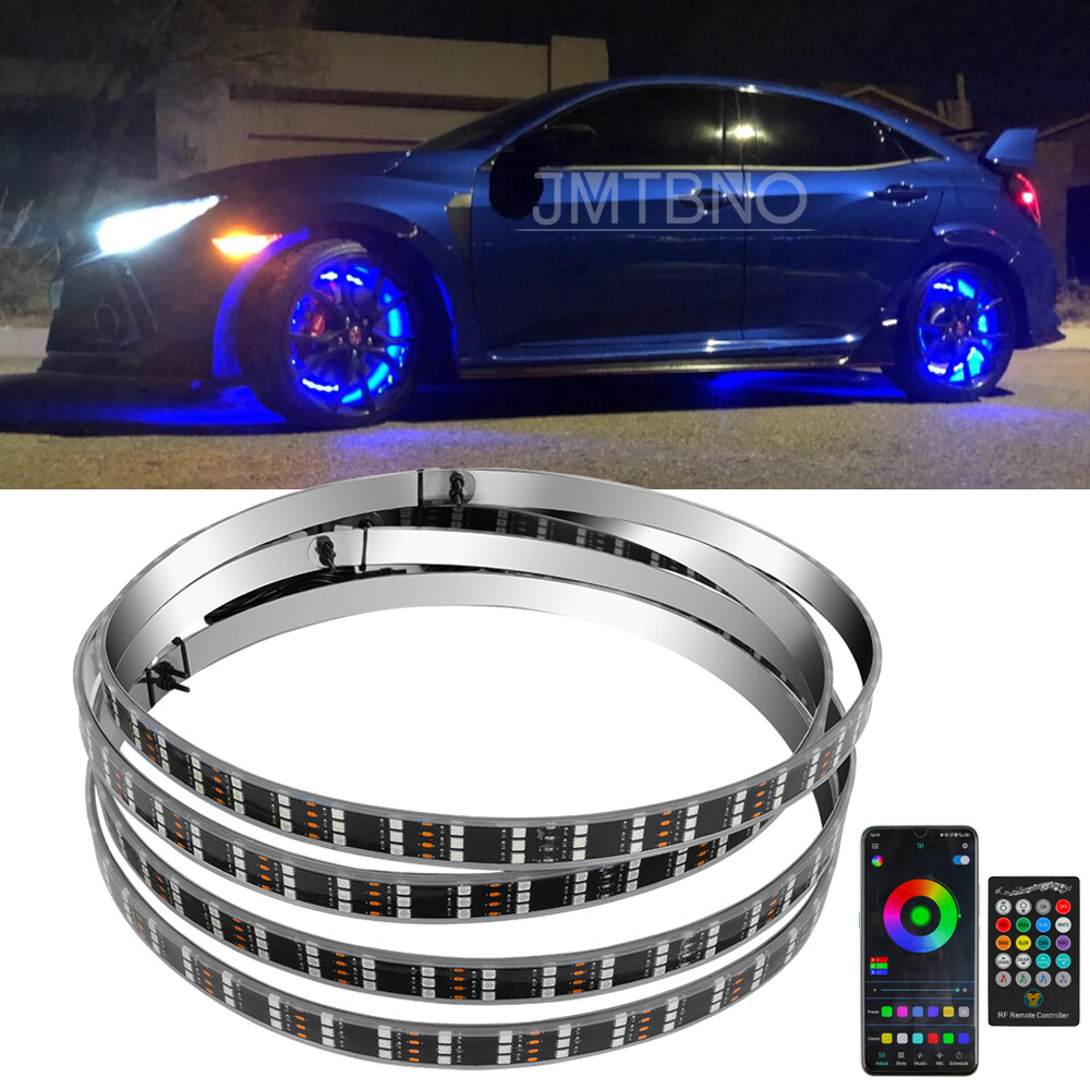 15.5″ RGB LED Wheel Ring Light Rim Lights w/ Turn Signal Brake For Honda Civic