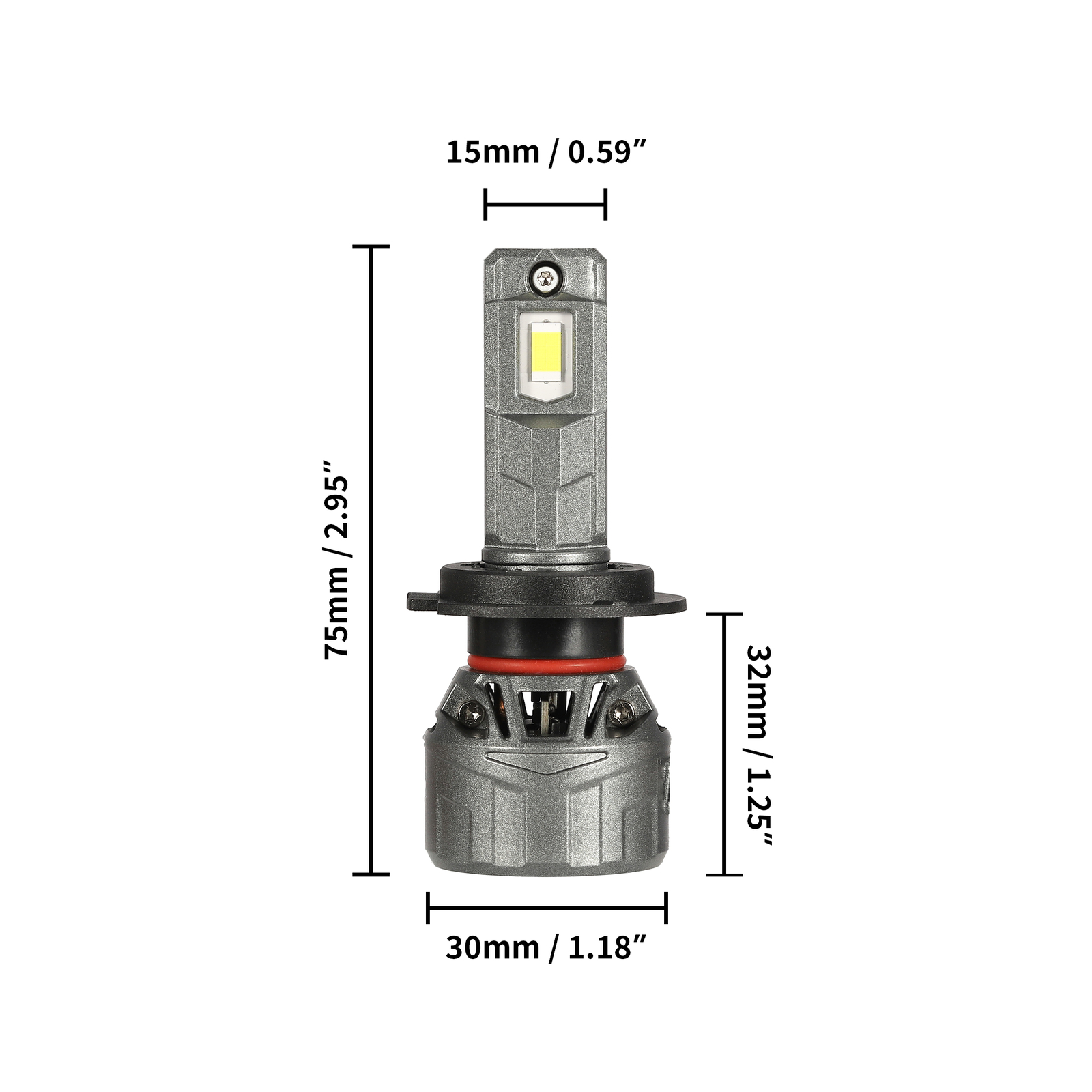 AUXBEAM H7 LED Headlight Bulbs kIT High Low Beam Super Bright White CANBUS 120W