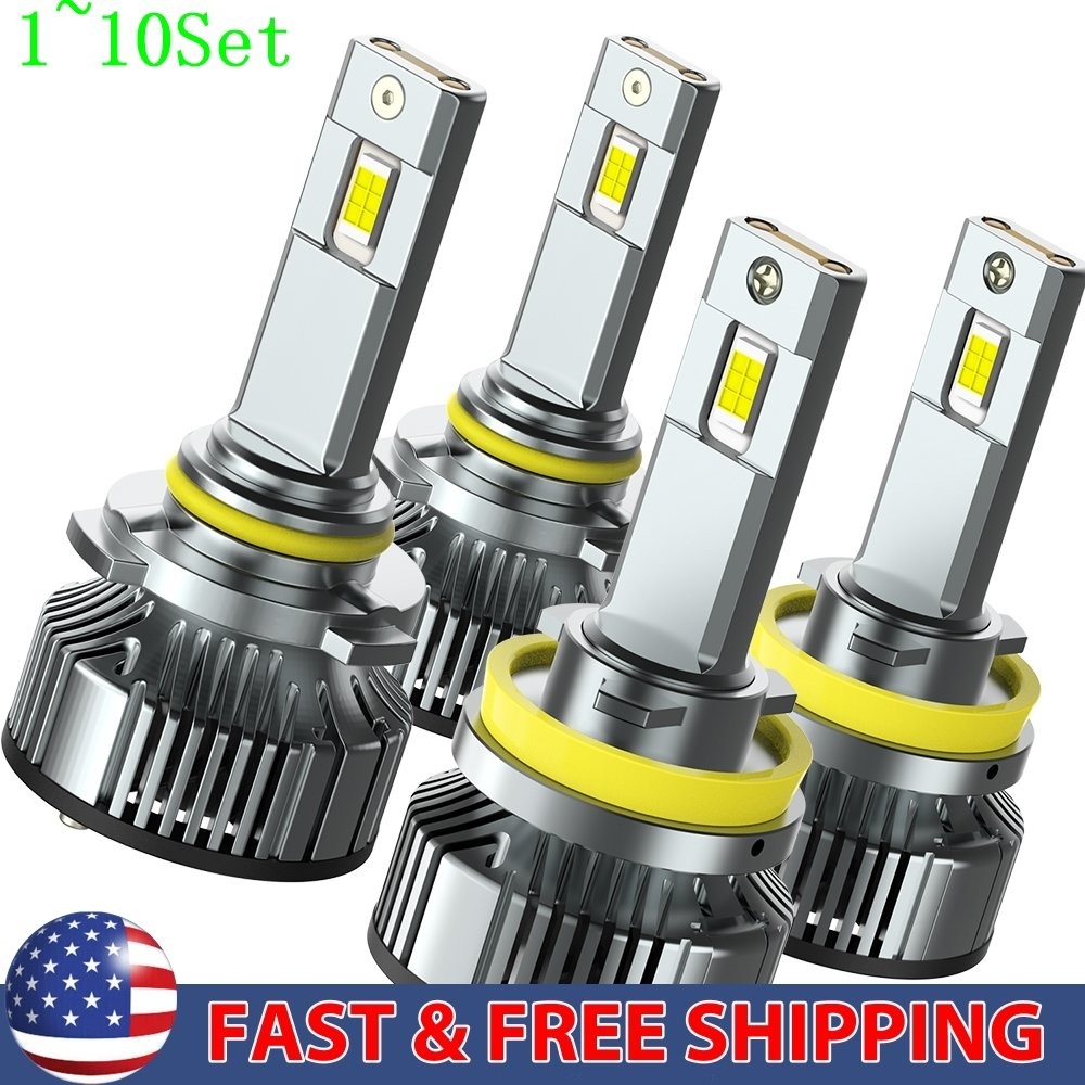 H11 9005 Combo LED Bulb Headlight High Low Beam White Bright Plug Play 1-10Set