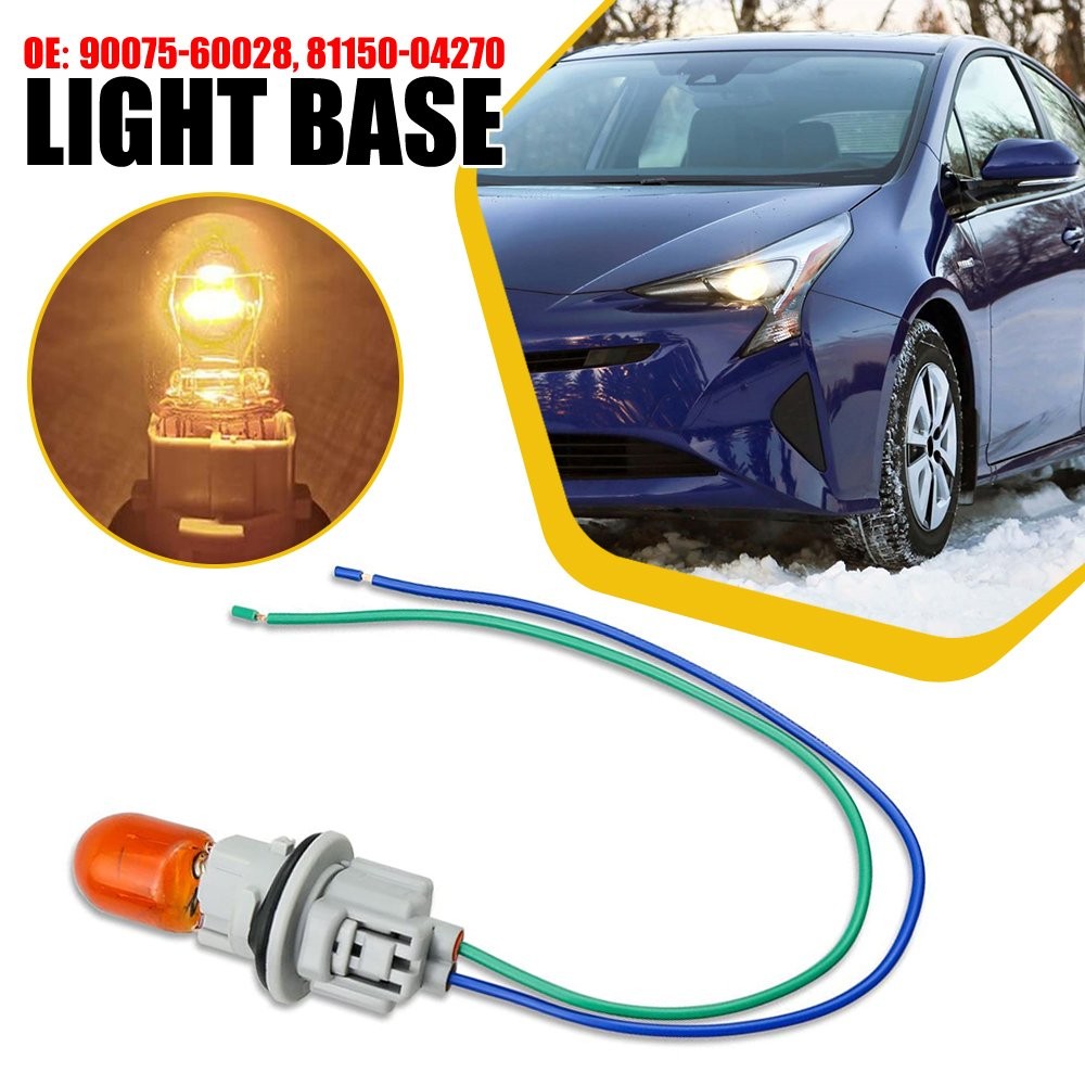 Fit Toyota Amber Bulb Brake Socket Turn Signal Light Wire Harness Plug Connector