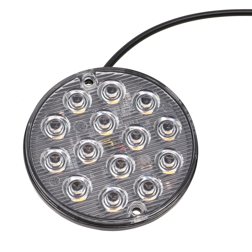 1 Piece Round LED Tail Light 16 LEDs 50000 Hours ABS Material High Quality