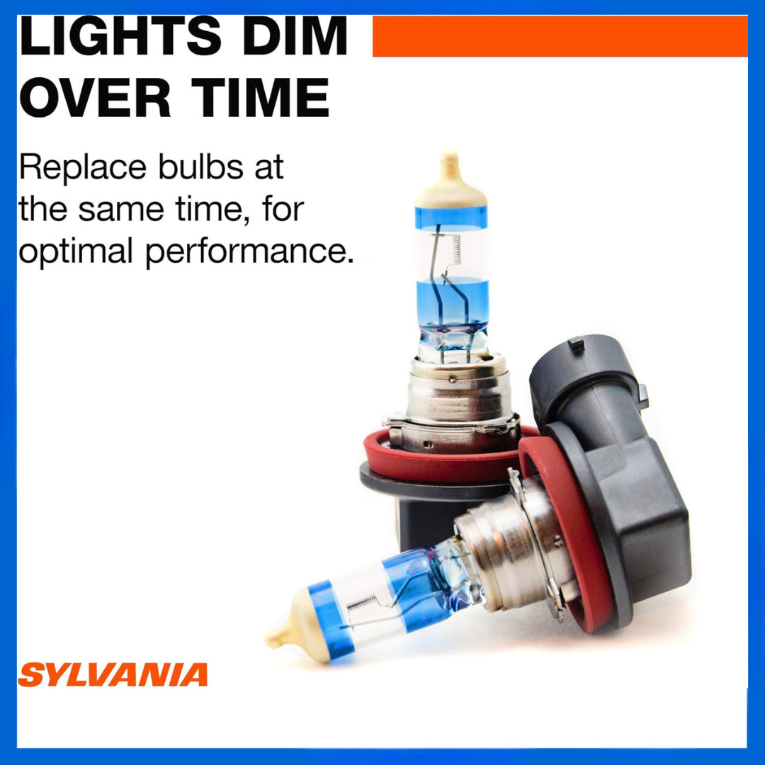 SYLVANIA H11 SilverStar Ultra Halogen Headlight Bulbs 2PK Bright White Light