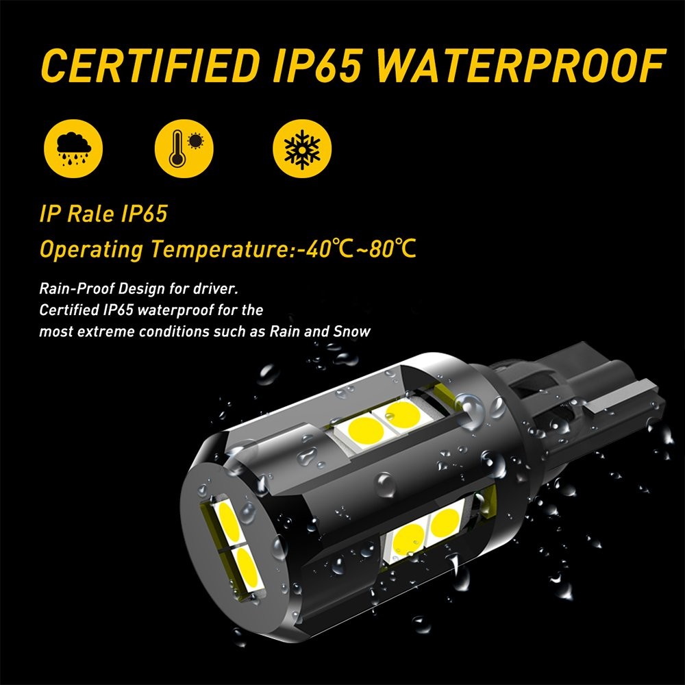 2X 921 T15 912 W16W 906 916 6000K LED Reverse Back Up Light Bulbs Super White