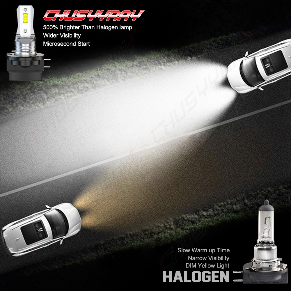 4x H7 H11B LED Headlights Bulbs Kit High Low Beam For KIA Soul 2012-2013 6000K