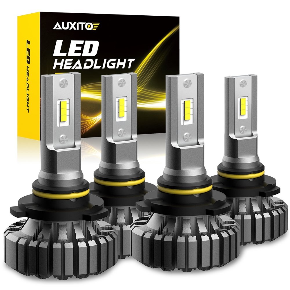 4PC AUXITO 9005 9006 Headlight High Low Beam LED Bulb 6500K Super White B3 US EK