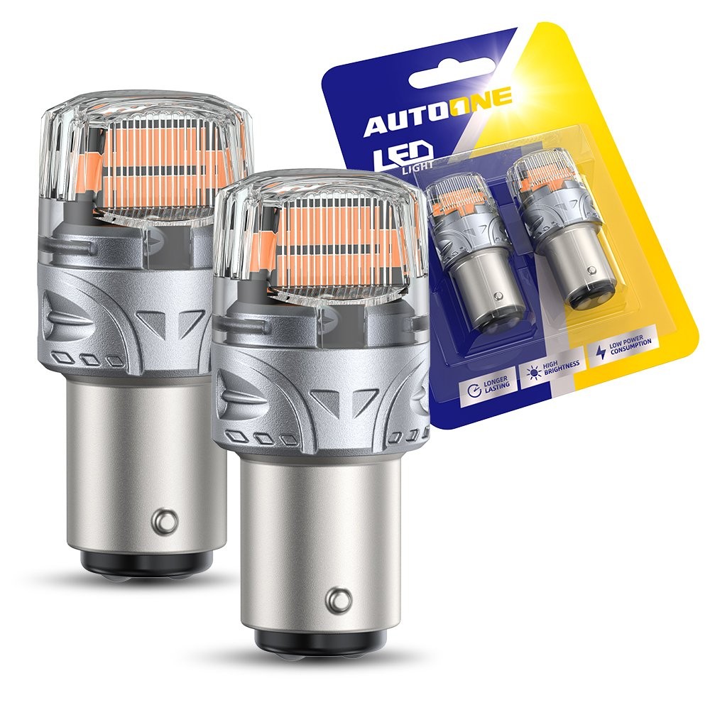 AUTOONE Amber BAY15D 1157 LED Rear Front Turn Signal Light Bulbs Free Return BRS