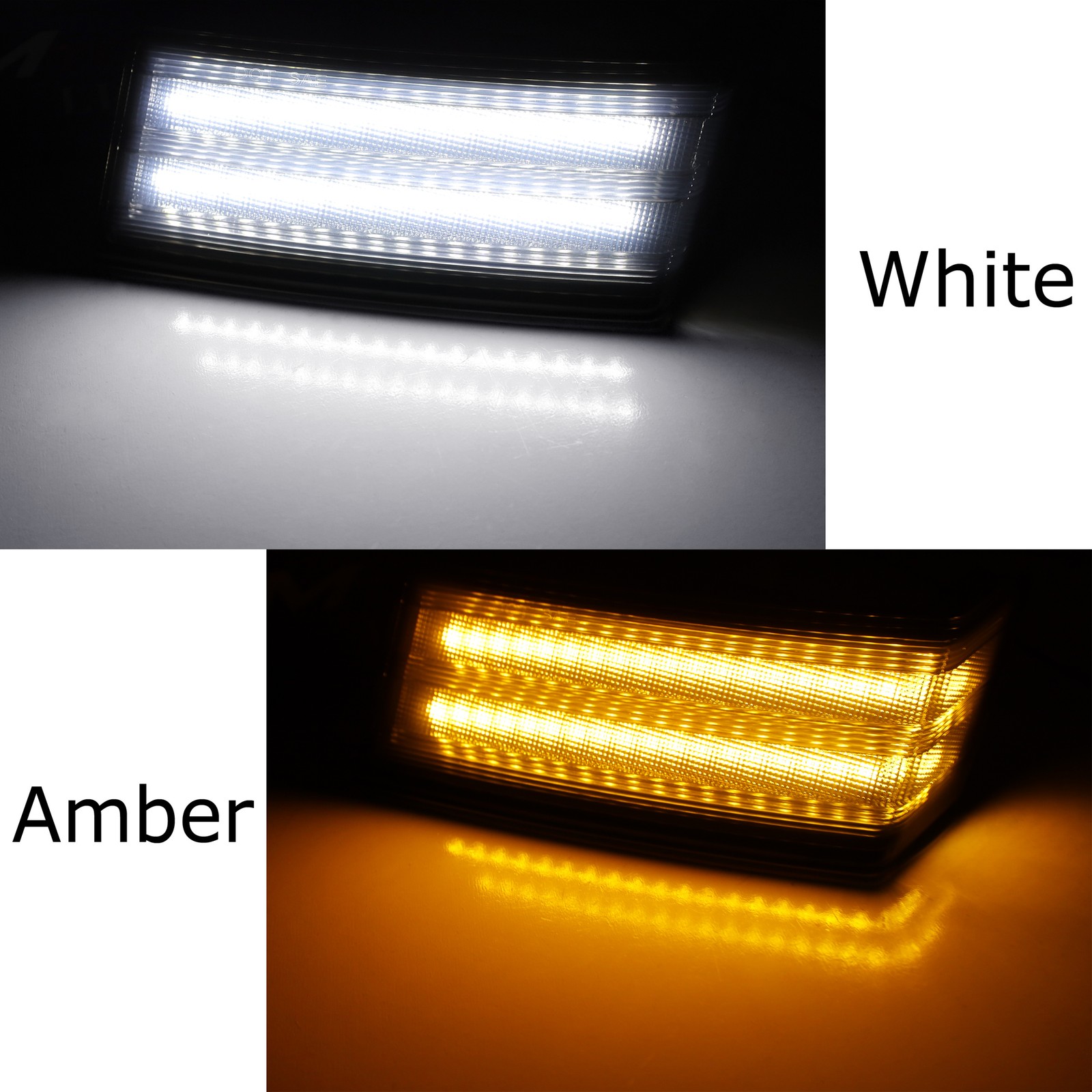 Smoke Lens White Driving Foot Step/Amber Sequential Signals For 2018-up Cascadia