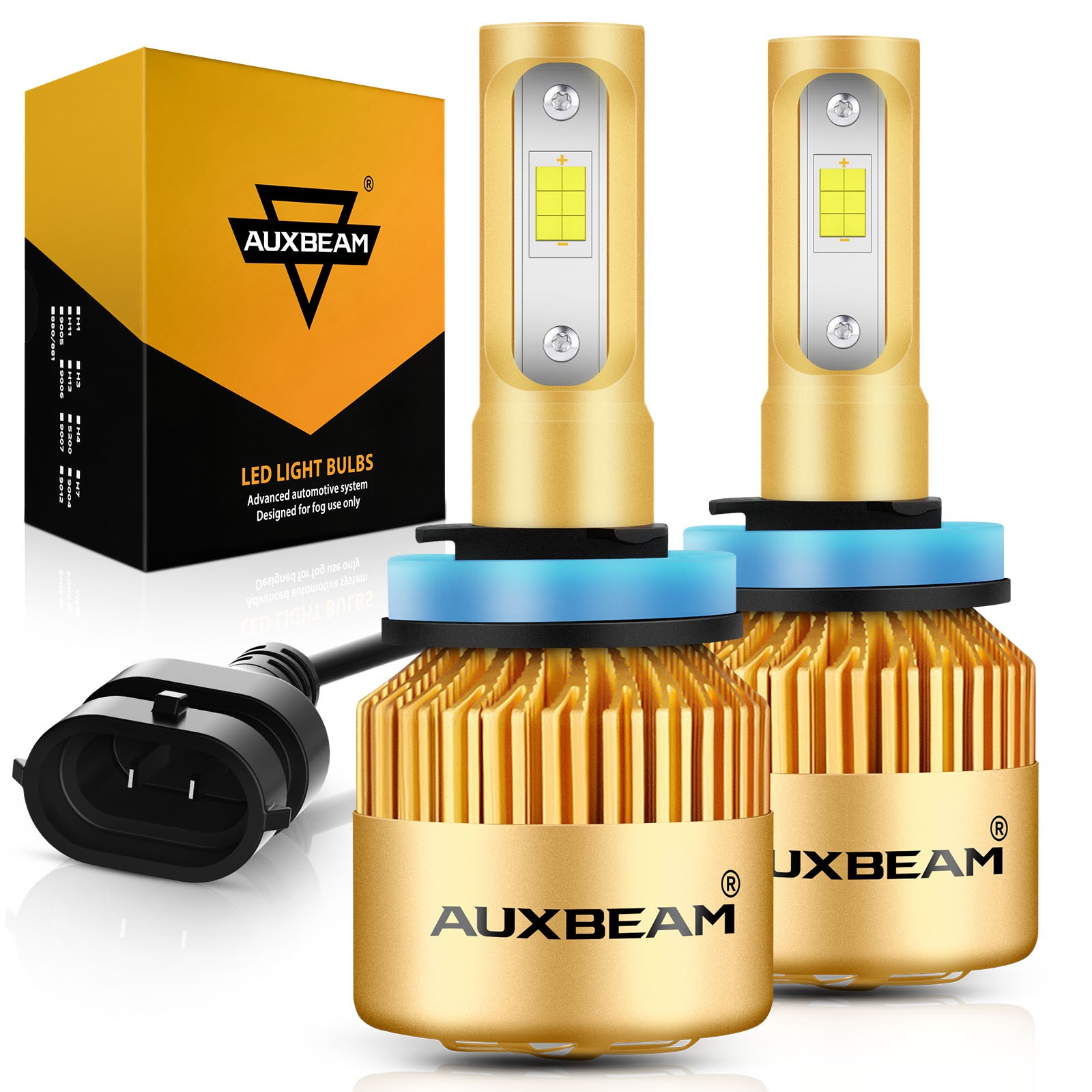 AUXBEAM H11 LED Headlight Bulb Low Beam Conversion Kit Super Bright White 6500K
