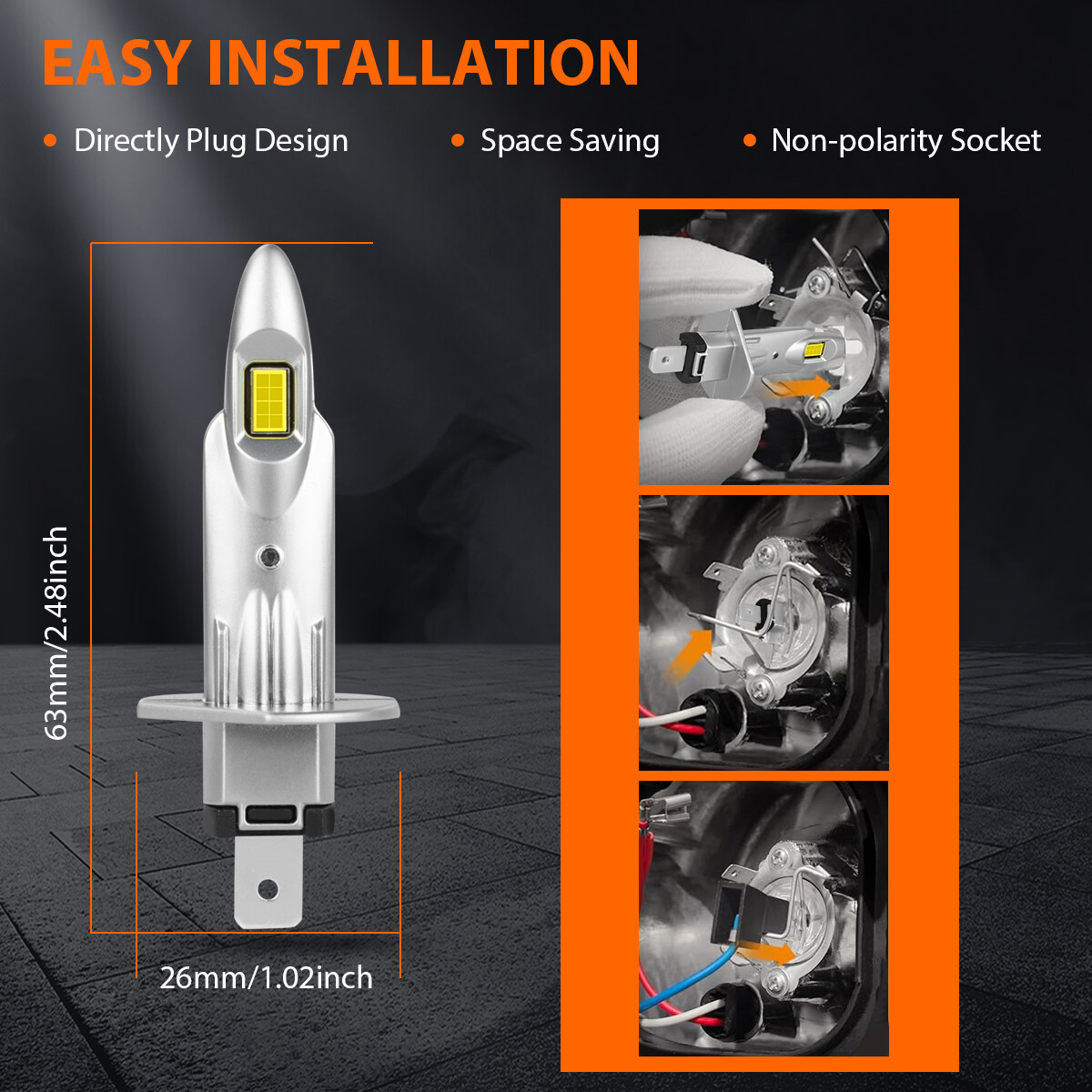 2Pcs NEW CSP LED Headlight Bulbs Super power combo For BMW E30 E34 E24 E36 E38