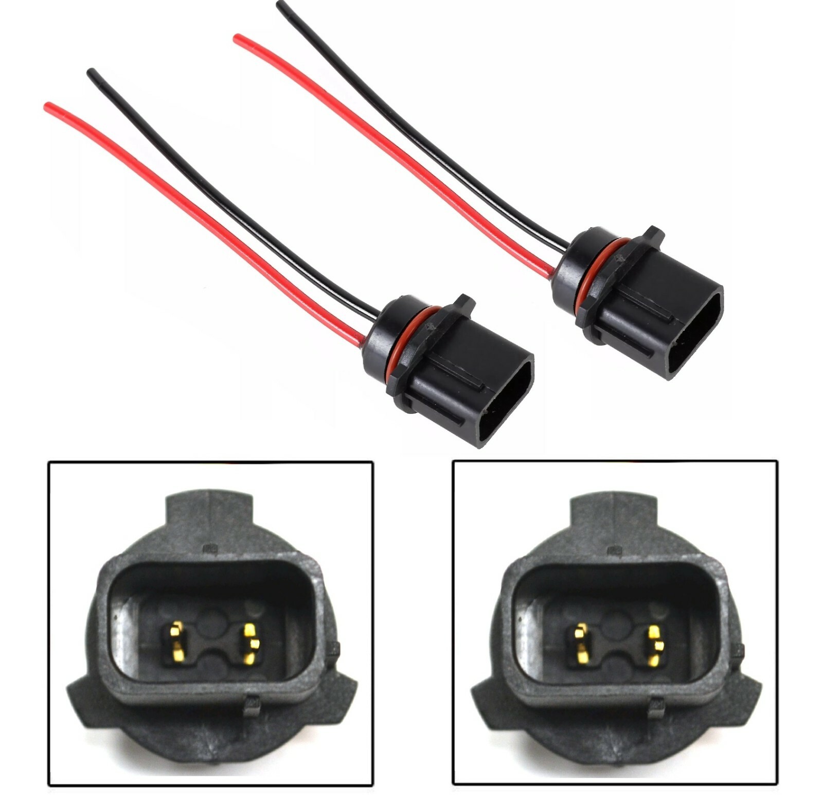 Wire Pigtail Male PSX26W 12278 H28W DRL Light Two Harness Bulb Connector Plug OE