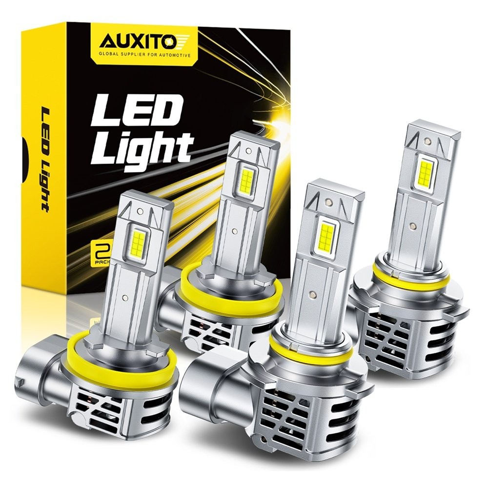 4-40 AUXITO LED Headlight Bulb Conversion Kit 9005 H11 High Low Bright White M6S