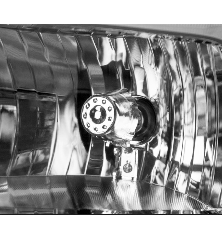 FOR 99-04 FORD F250 F350 SD/00 EXCURSION CRYSTAL LED CHROME HEADLIGHTS HEADLAMPS
