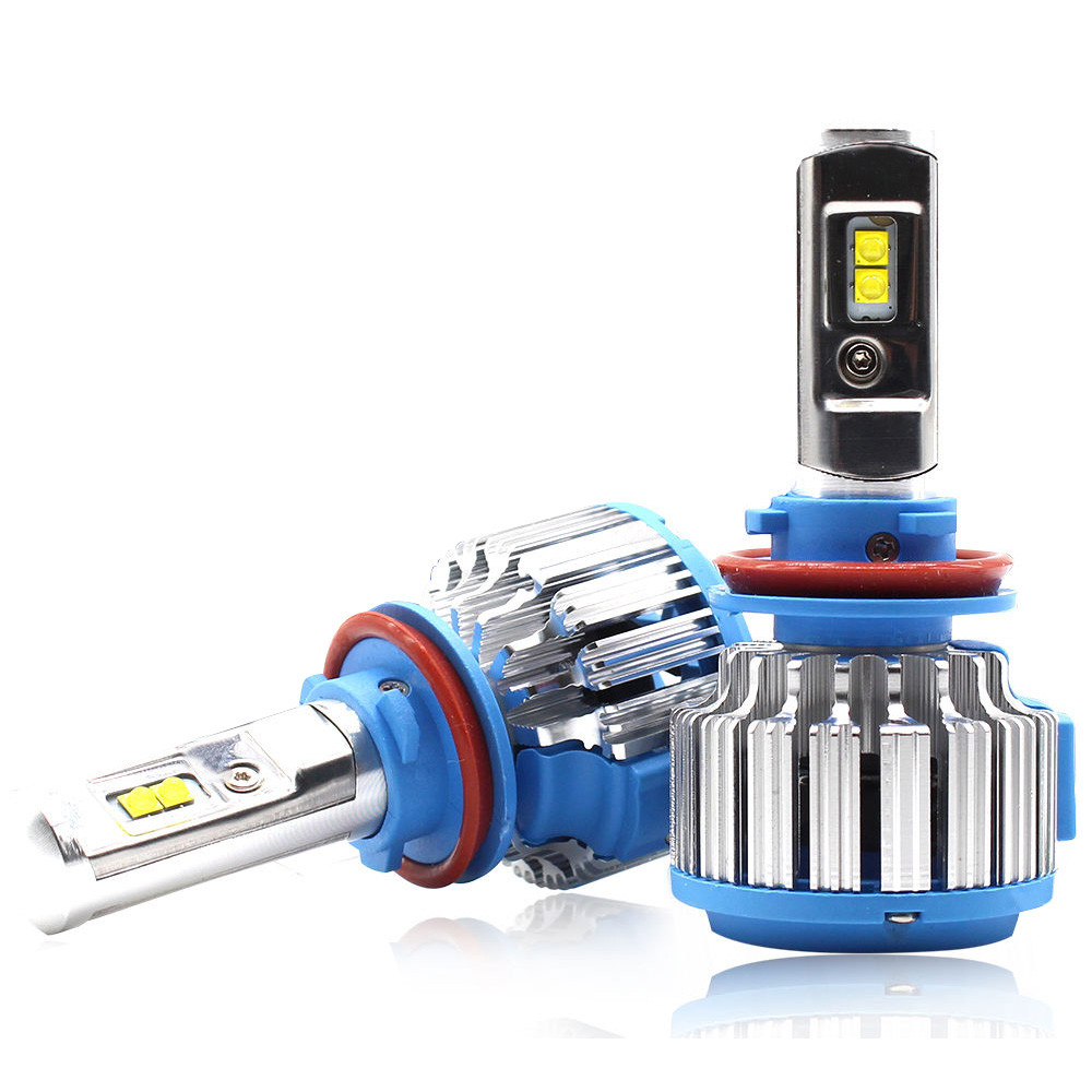 2Pcs T1 9006 HB4 Turbo LED Headlight T1 Car Light Bulb 6000K Canbus Head Lights