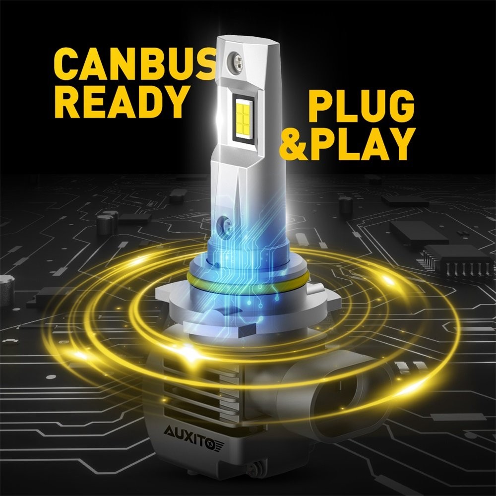AUXITO 9012 HIR2 LED Headlight Bulb High Low White Super Bright Beam 80000LM Q16