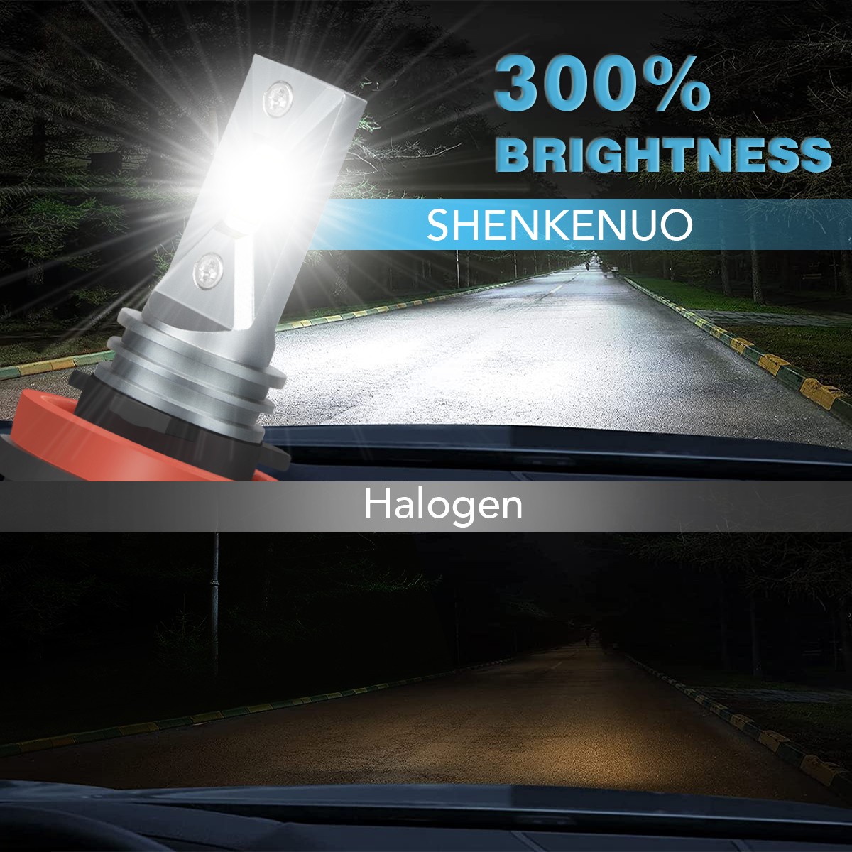 For Chevy Equinox 2019 – 2020 Cold White LED Headlight Bulbs Fog Light 9012+H11