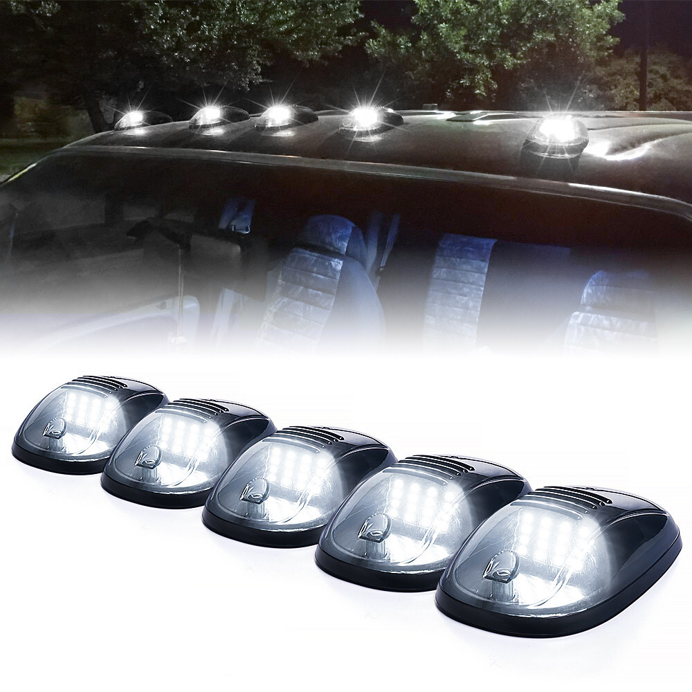 DOT Smoke Cab Roof Marker Lights Amber LED for 2003-18 Dodge Ram 2500 3500 1500