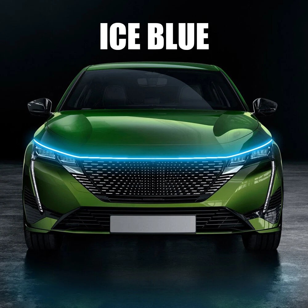 180cm 12V Car Waterproof Front Hood LED Daytime Running Decorative Flexible Ligh