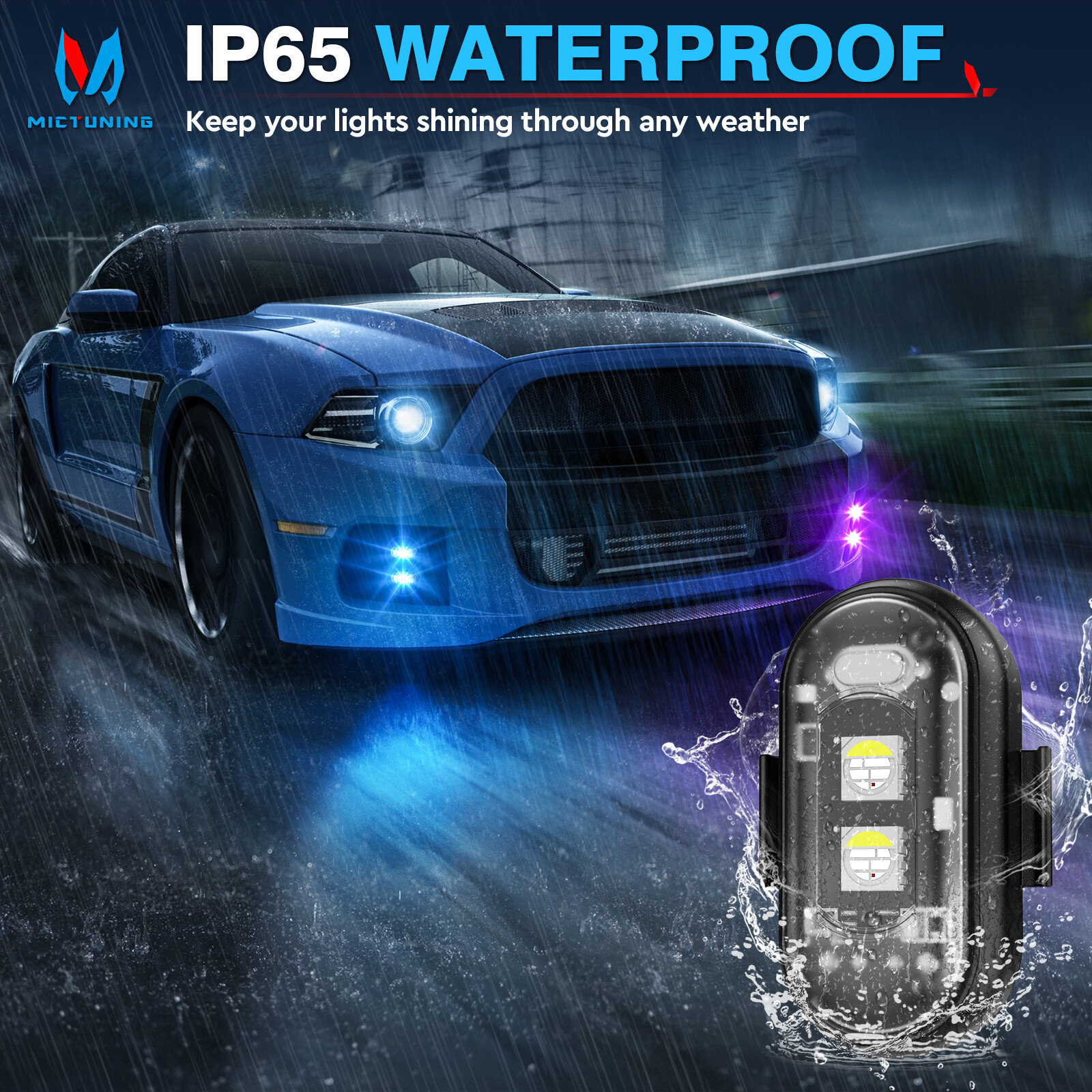 20PCS Wireless LED Strobe Lights 8 Colors USB Rechargeable Anti-Collision Lamps