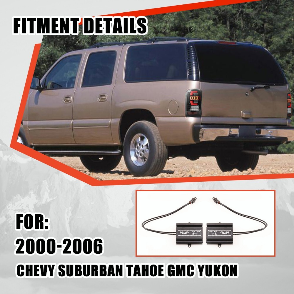 For 2000-2006 Chevy Suburban Tahoe GMC Yukon LED Tail Lights Lamps 00-06 Clear