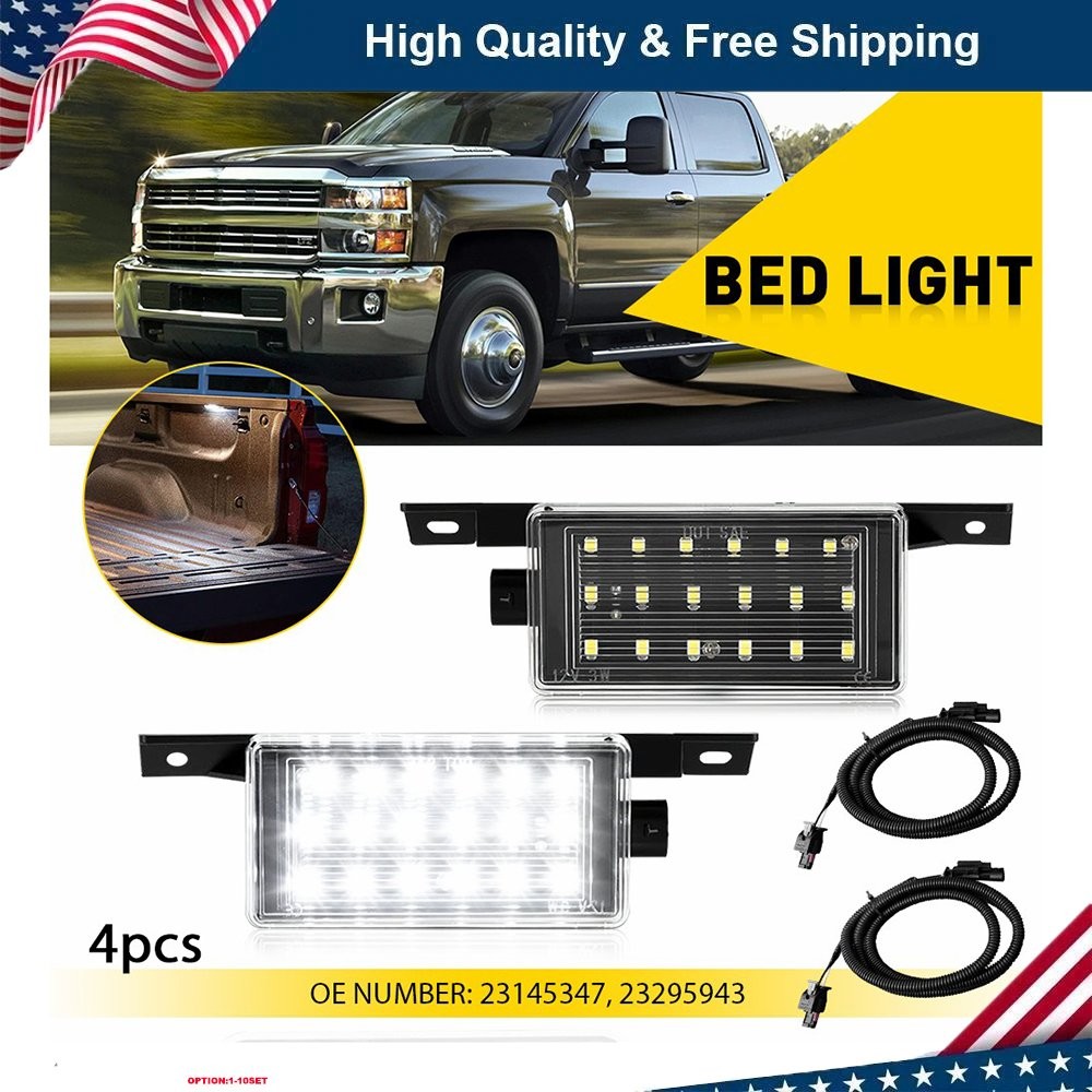 LED Truck Bed Cargo Lights + Wiring Harness For 2016-19 GMC Sierra 2500 HD 2-20X