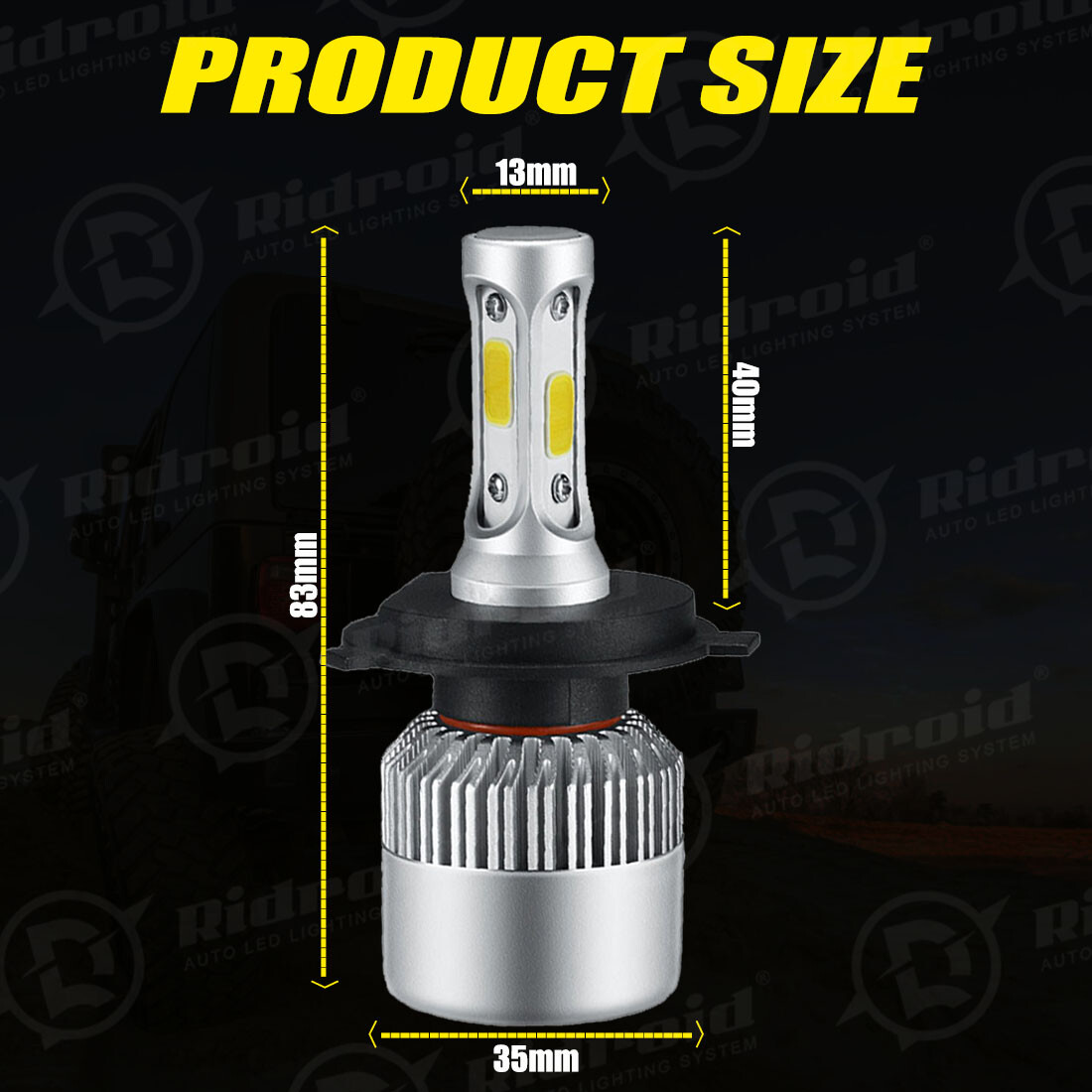 For Jeep 2007-2017 Wrangler JK JKU 7 inch Round H4 LED Headlights Kit