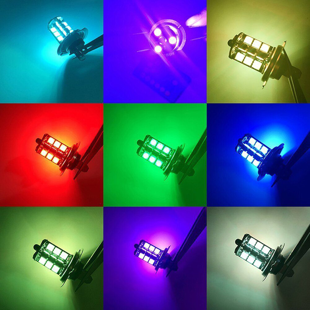 For Honda Accord 2006-2015 Wireless RGB H8 H11 5050 27SMD LED Fog Light 16 Color