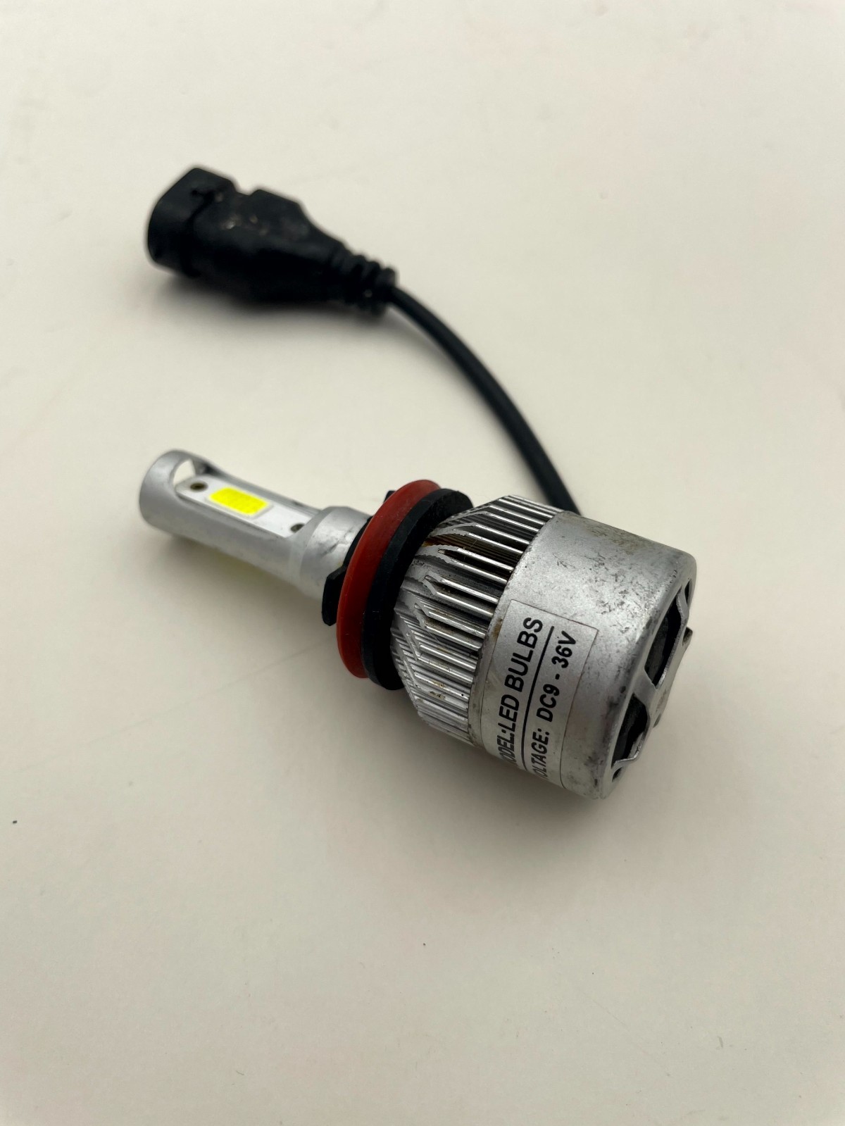 Universal Car Headlight LED Bulbs Lime Green Aluminum Housing Long-Lasting 36V