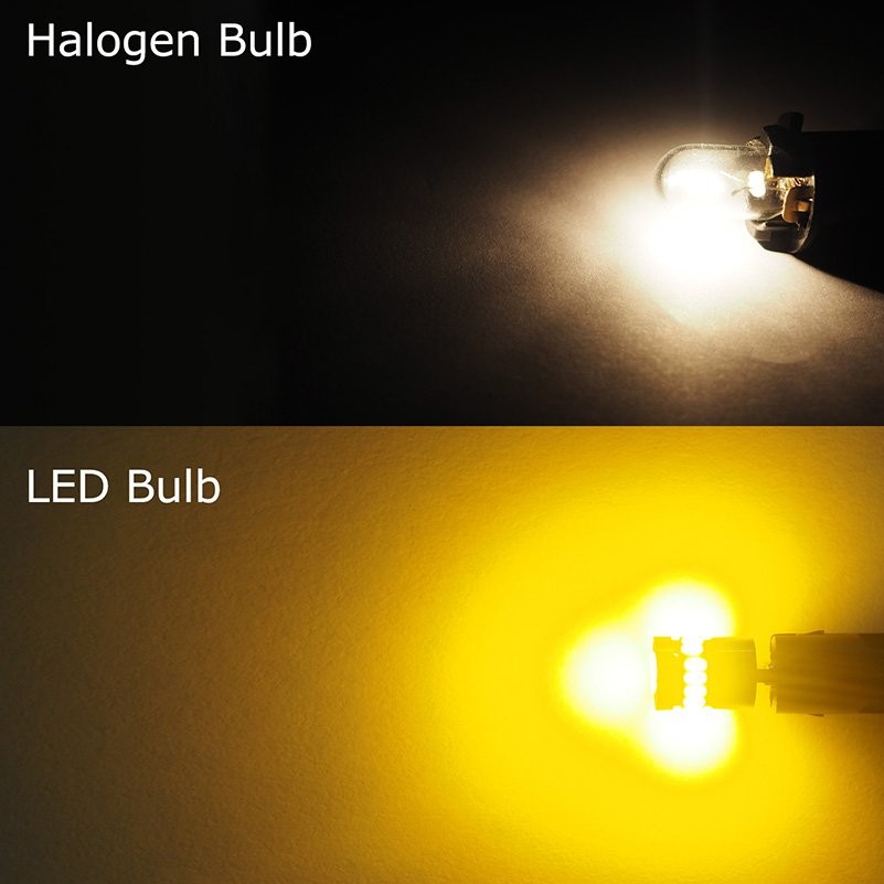 AUXITO Canbus LED Front Sidemarker Light Bulbs 168 192 2825 2821 T10 3000K Amber