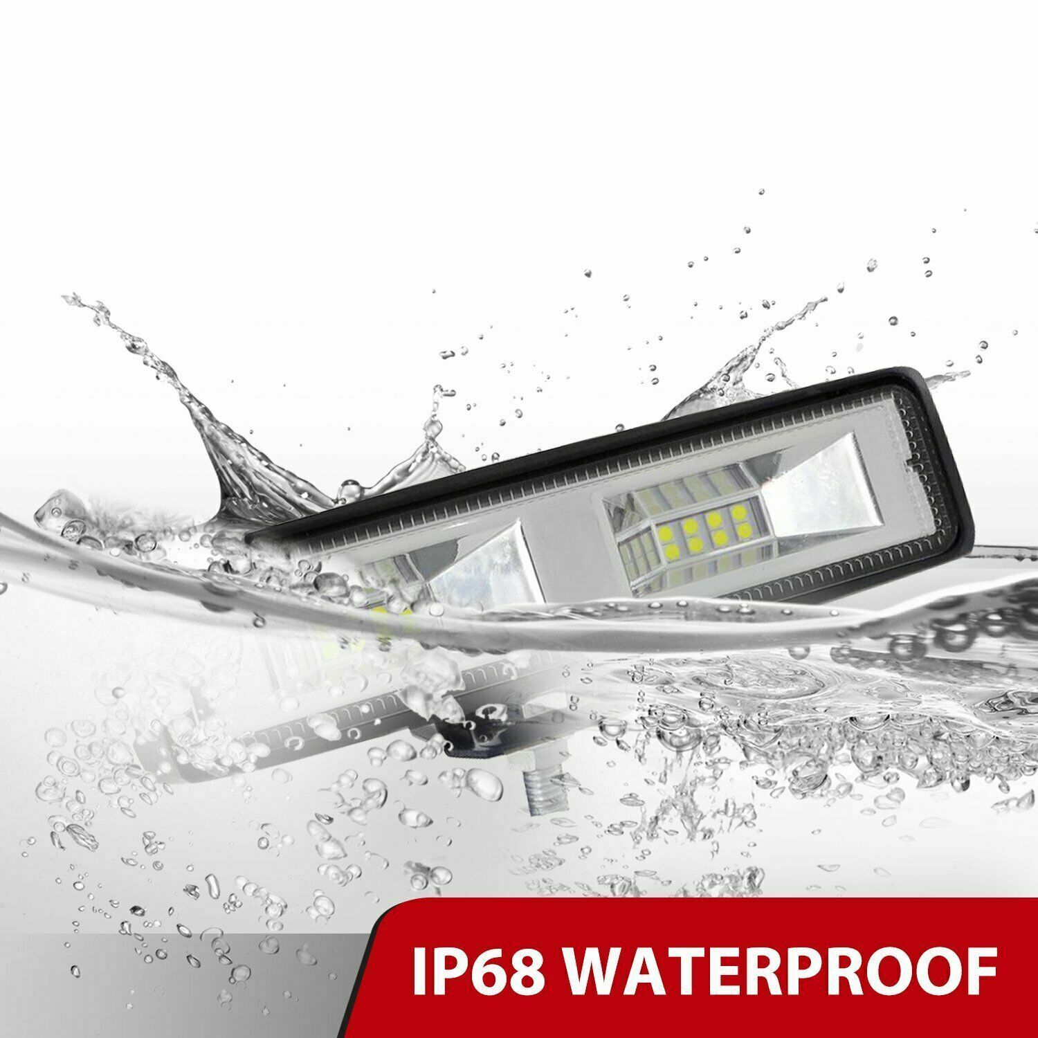 2x 6inch 48W LED Work Light Bar Flood Fog Lamp Offroad Driving Truck SUV ATV
