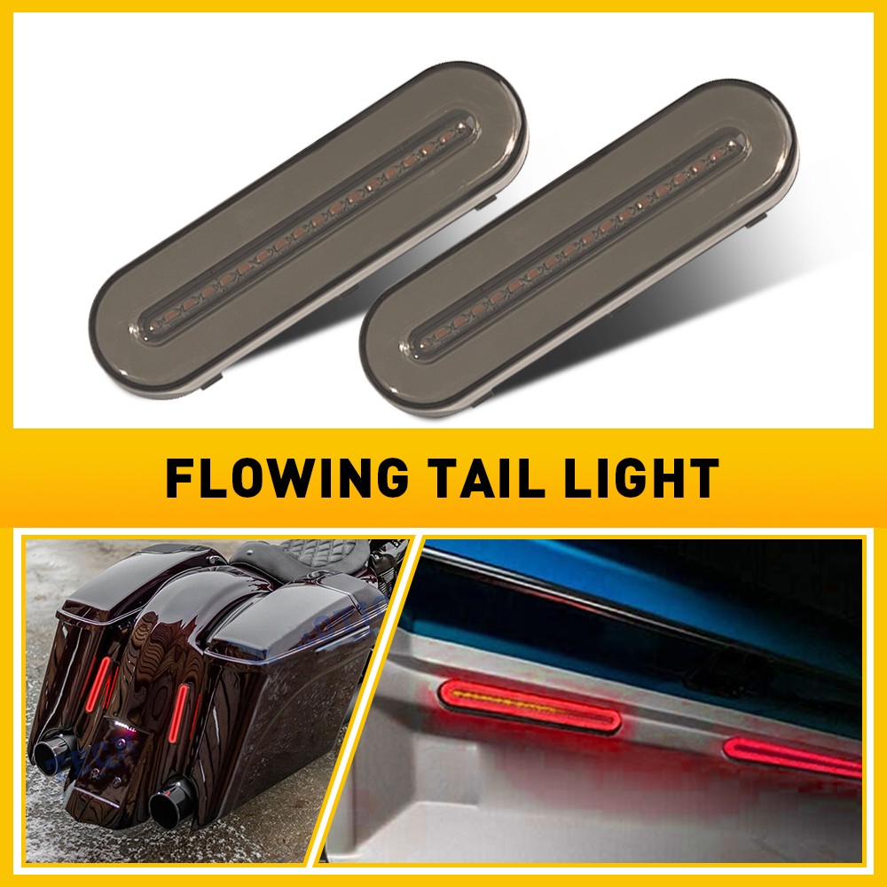 2X LED Brake Stop Turn Signal Flowing Tail Light Bar DRL 5″ Truck Motorcycle ATV