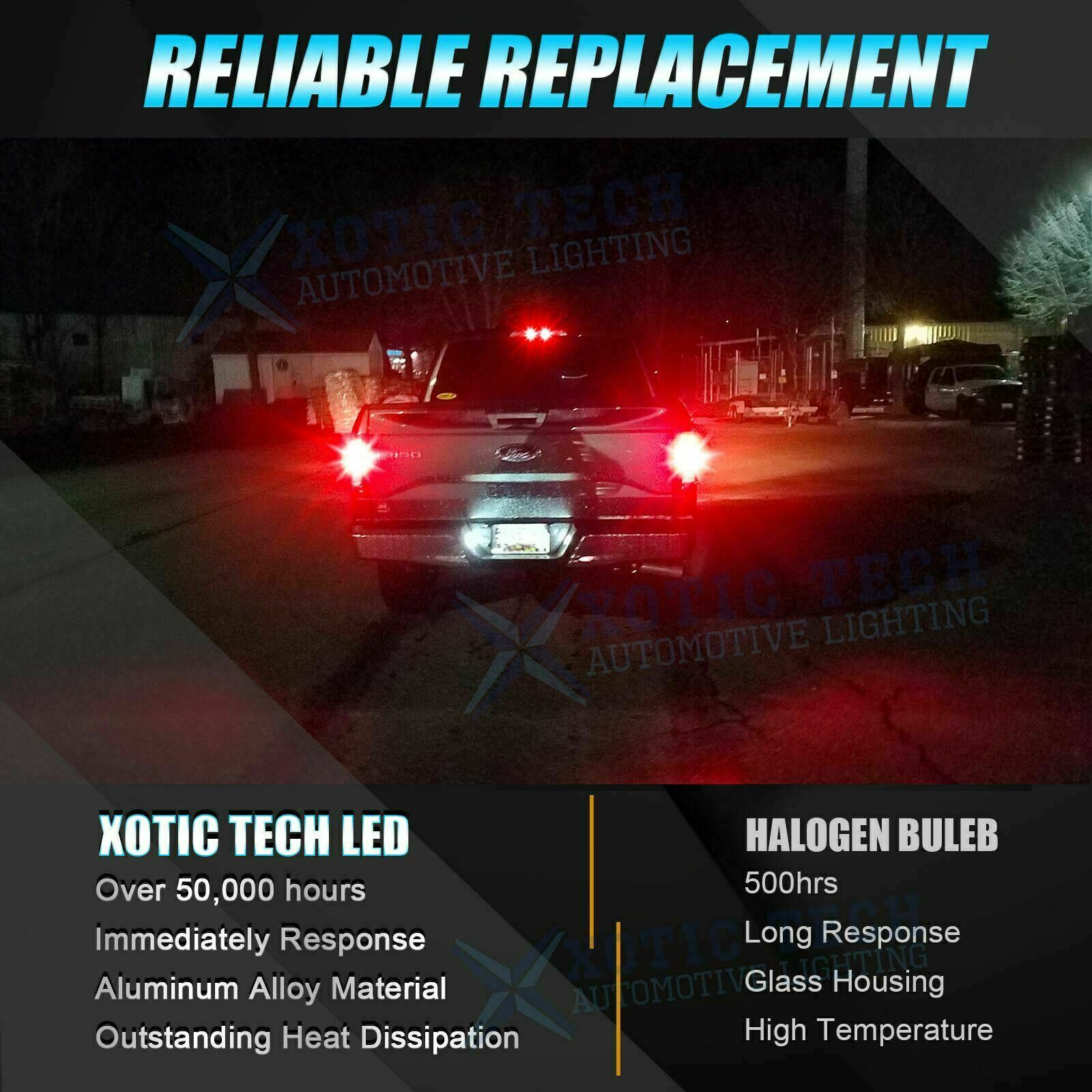 T15 921 912 Flash Strobe Red LED Center High Mount Stop 3RD Brake Light Bulbs
