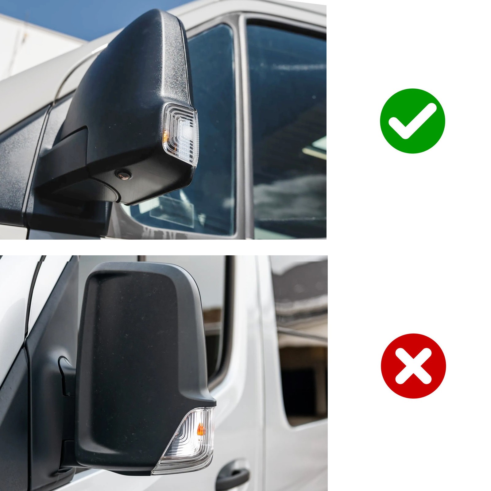 Smoke Lens Amber Full LED Side Mirror Turn Signal Lamp For 2018-up Sprinter Van