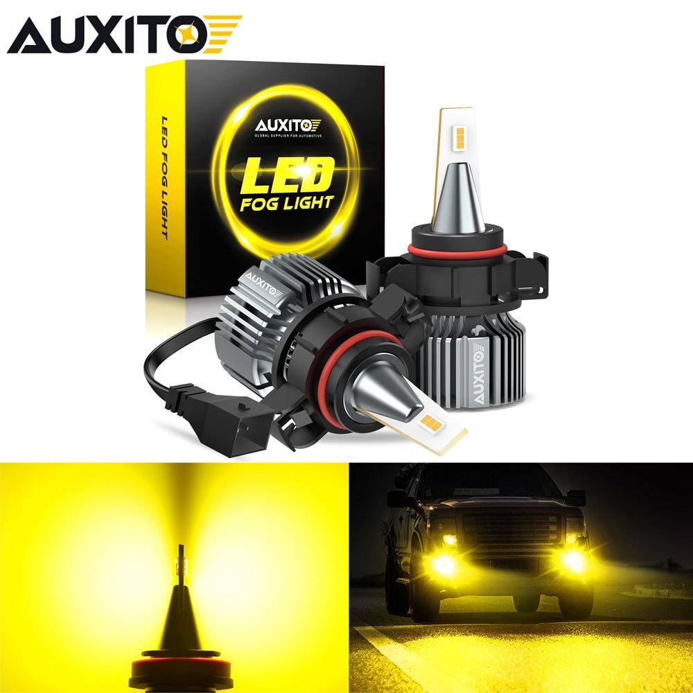 2pcs AUXITO LED Fog Driving Light Bulbs 5202 Light Yellow 3000K 4000LM 28W Lamps
