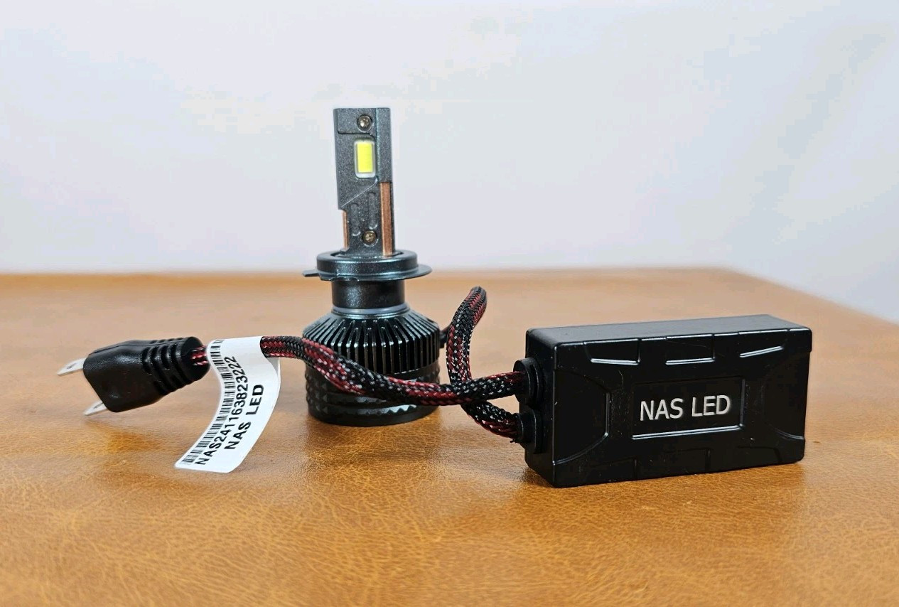 NAS LED HEADLIGHT KIT H7 SUPER WHITE 60000LM 6000K LOW BEAM 1 PAIR