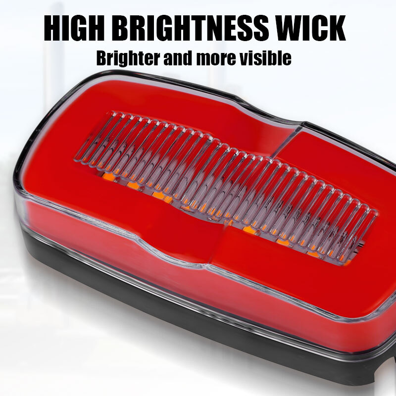 4PC 4″ Red Amber Flowing LED Side Marker Light Tail Turn Signal Clearance Truck