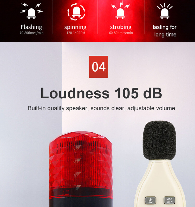sound alarm led warning beacon flashing light emergency car alarm AC220V、DC9-30V