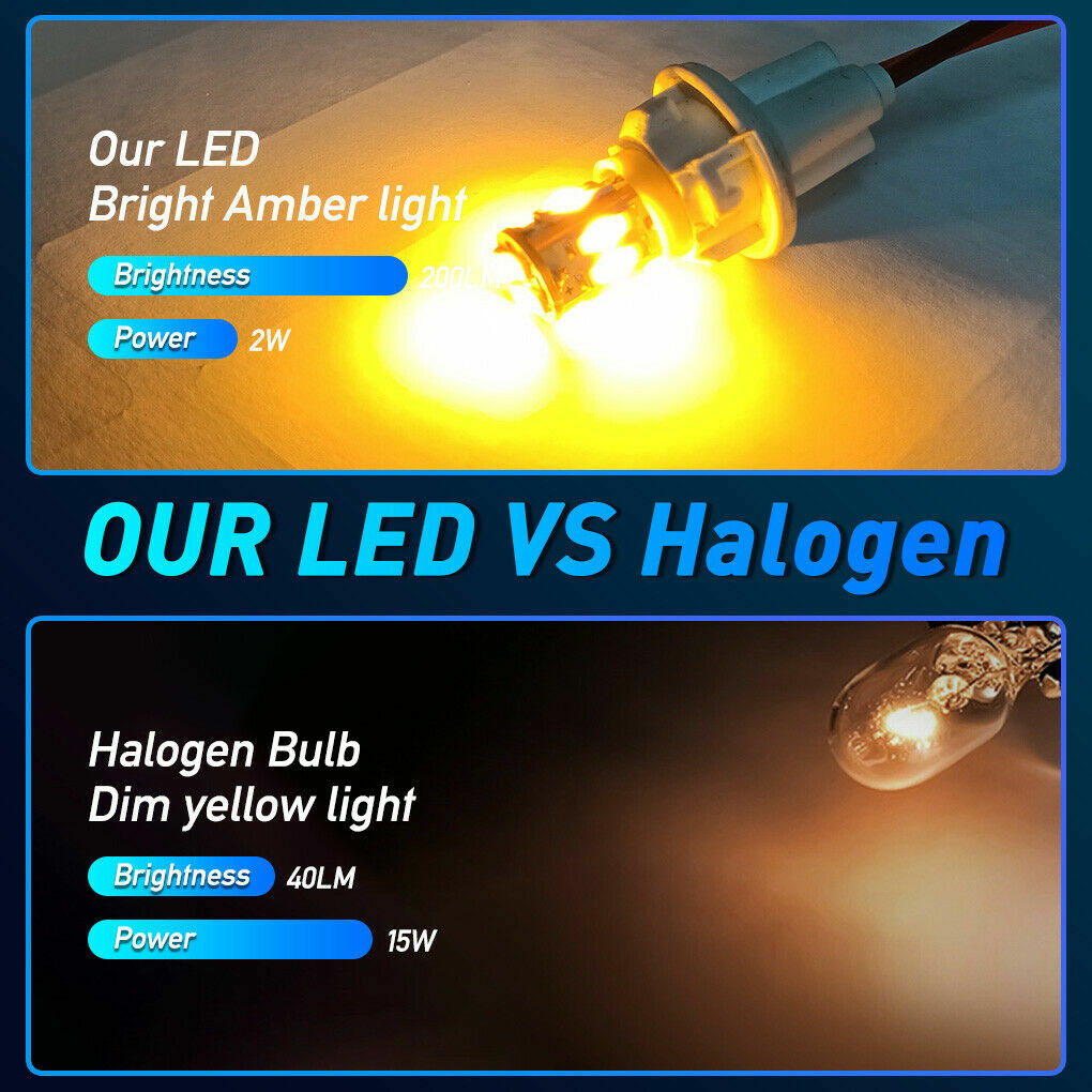 LED Amber 3000K Front Side Marker Light Bulbs for GMC Sierra 194 168 175 W5W