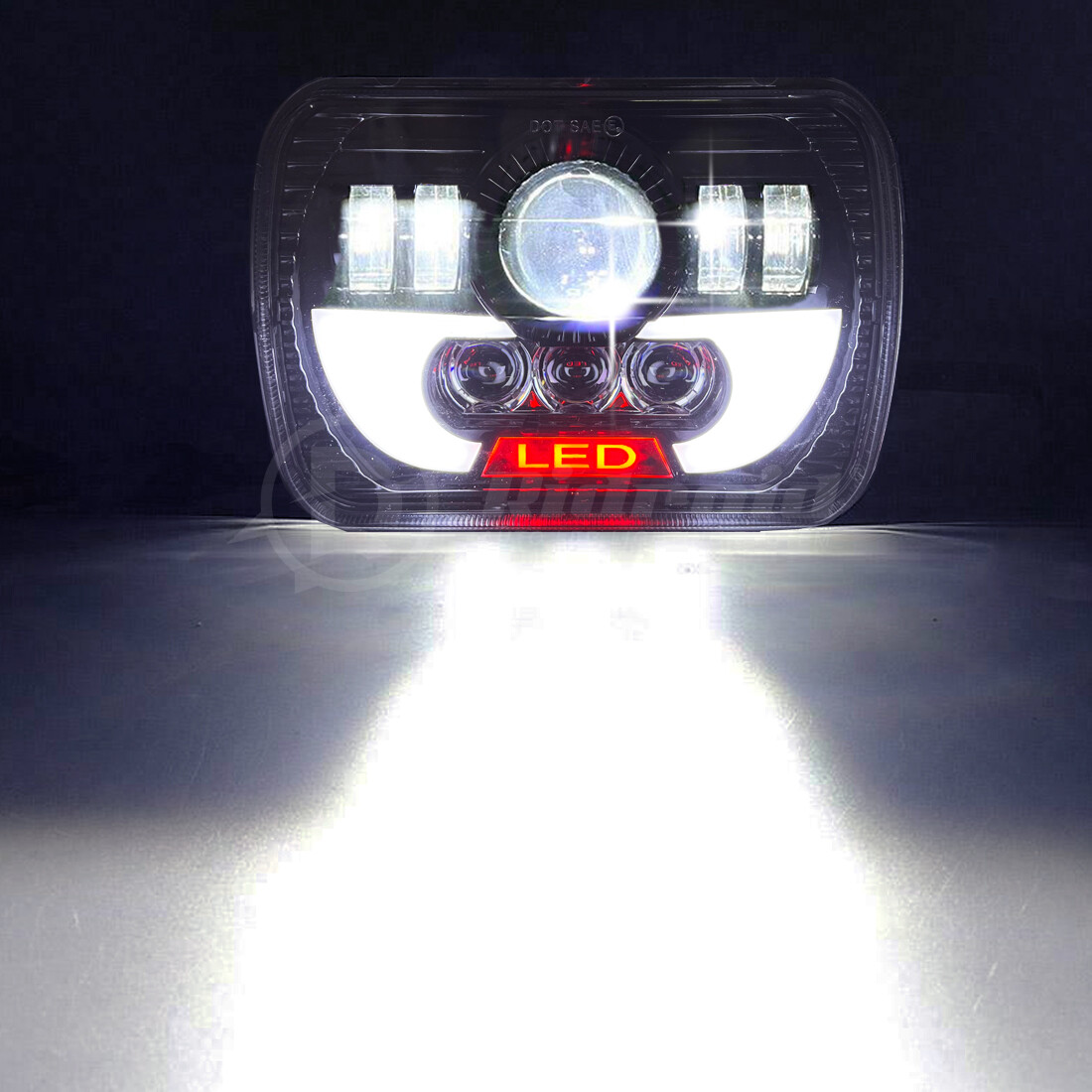 5X7/7X6“ LED Projector Headlight Hi/Lo Beam For Jeep Wrangler Cherokee XJ YJ US