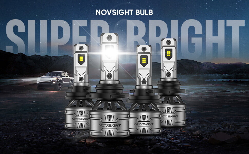 NOVSIGHT 9005 H11 LED Headlight Bulbs High/Low Beam Lamp Conversion 6500K 4pcs
