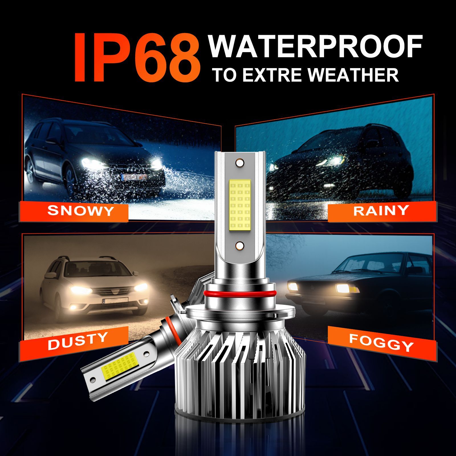 For Chevrolet Traverse 2009-2012 Combo LED Headlight Bulbs 9005+H11 Hi/Low Beam