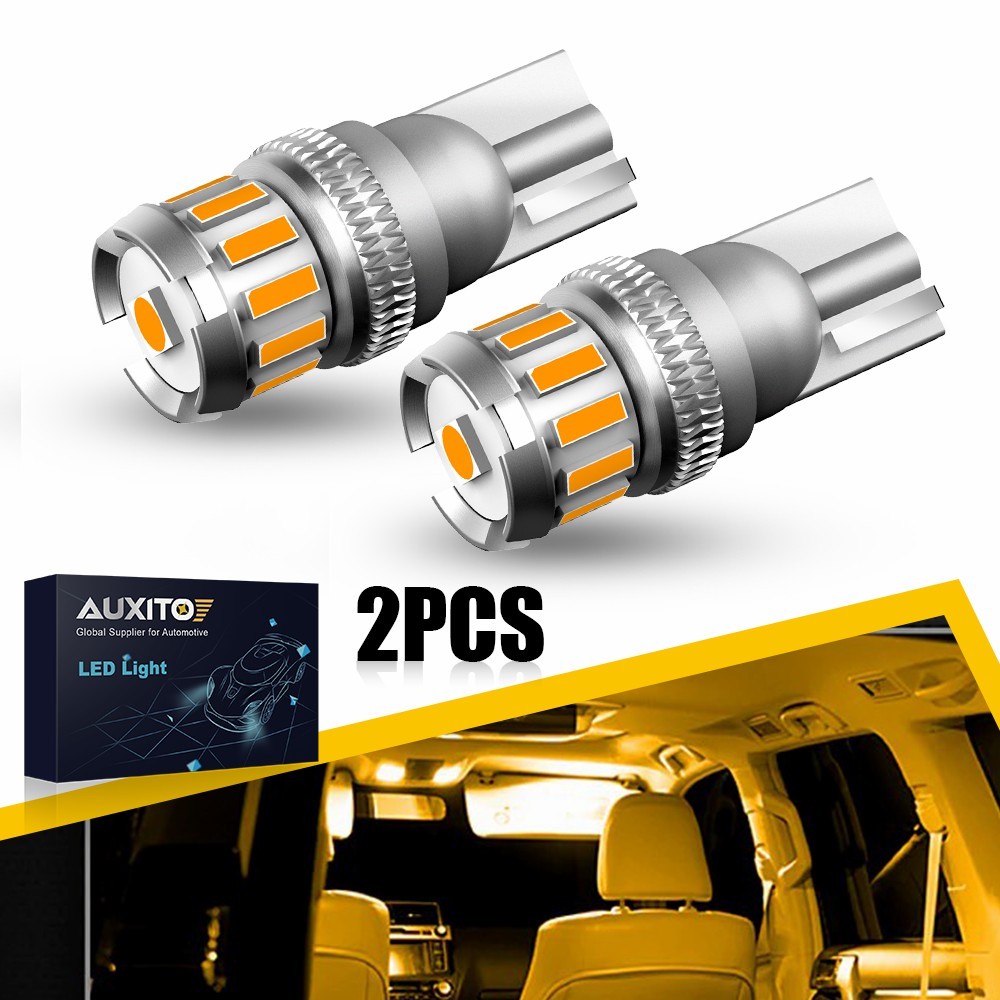 AUXITO 168 194 192 2825 T10 LED Side Marker Light Bulbs Amber Canbus Error Free