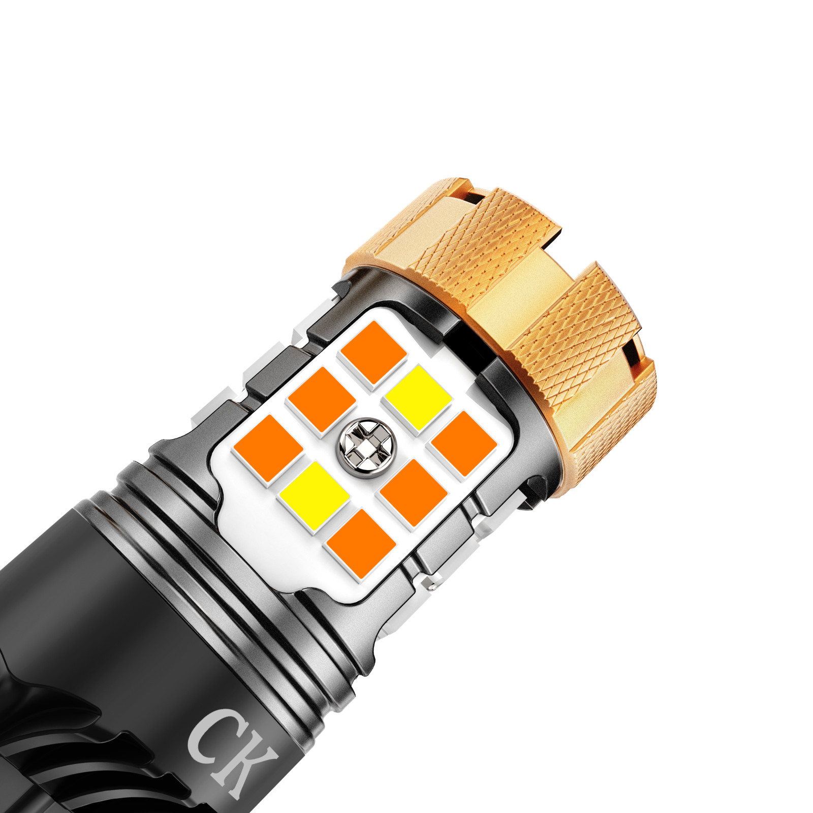 AUXBEAM 7443 CK LED White Yellow Front Turn Signal Light Bulbs Canbus Error Free