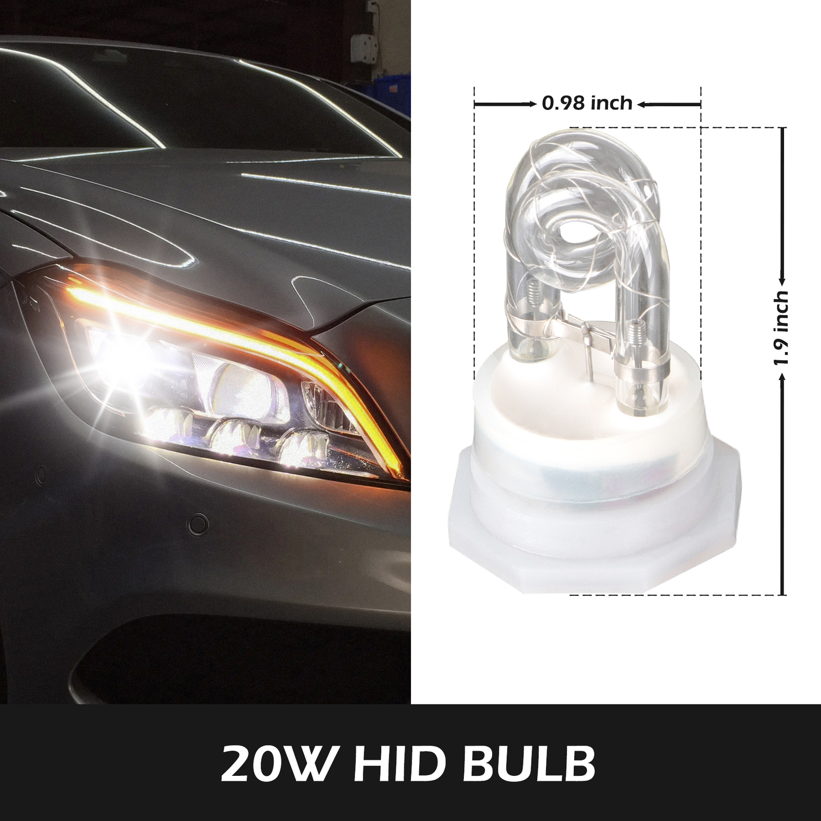 160W Emergency Strobe Light 8 HID Bulbs Hide Away Warning Hazard Lamp System Kit