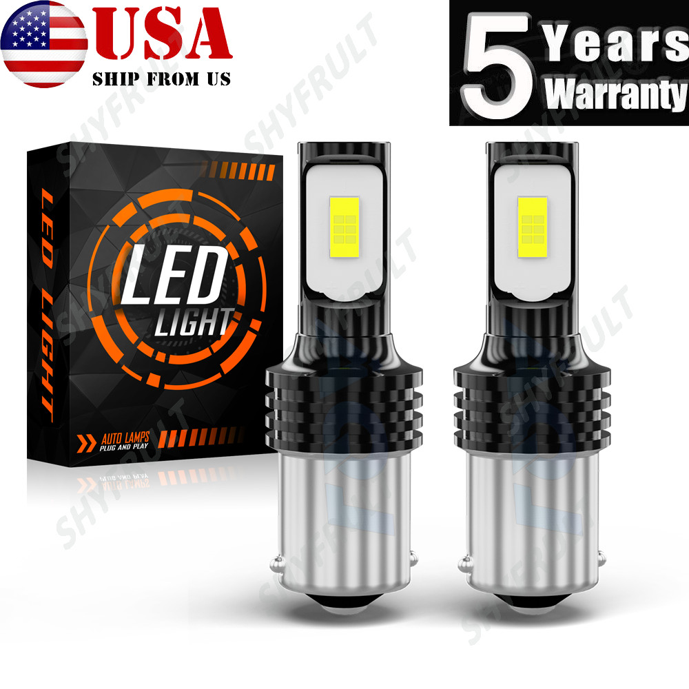2 pcs Super Bright White 1156 RV Trailer 33-SMD LED 1141 Interior Light Bulbs US