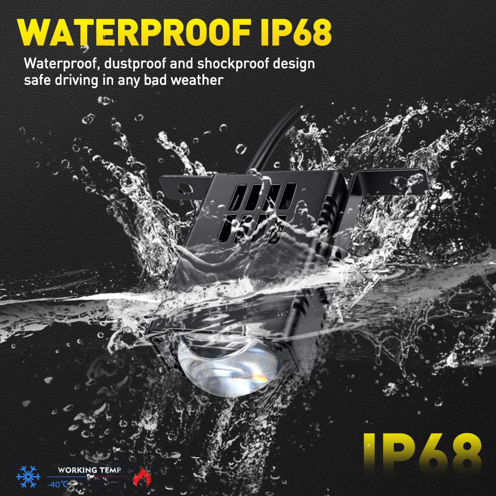 IP68 Waterproof LED Driving Lights Fit 2010-2026 Ford F150 F250 Super Duty Truck
