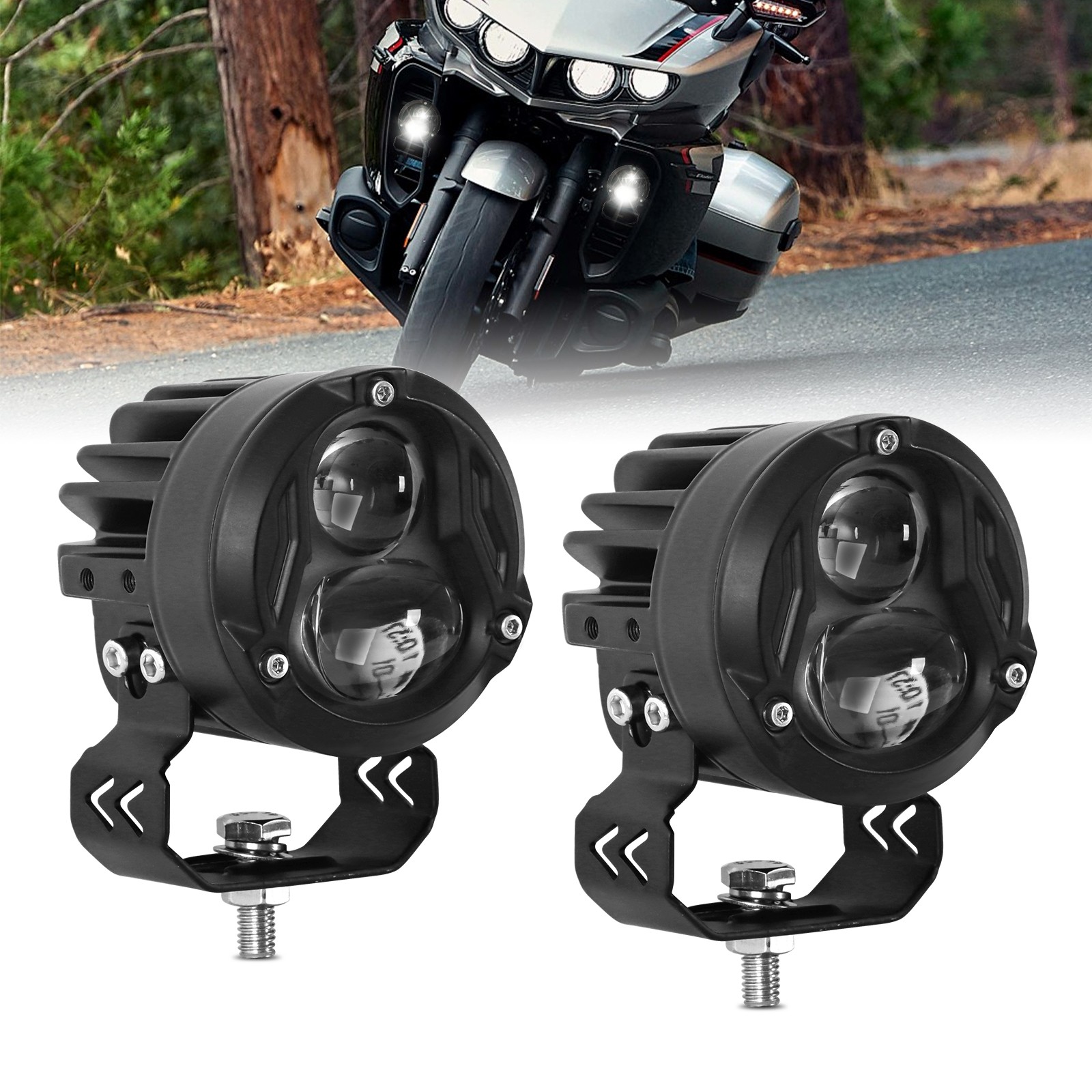 2 x 3″ 100W LED Work Light Pods White Laser High Beam Offroad Driving Fog Lamp