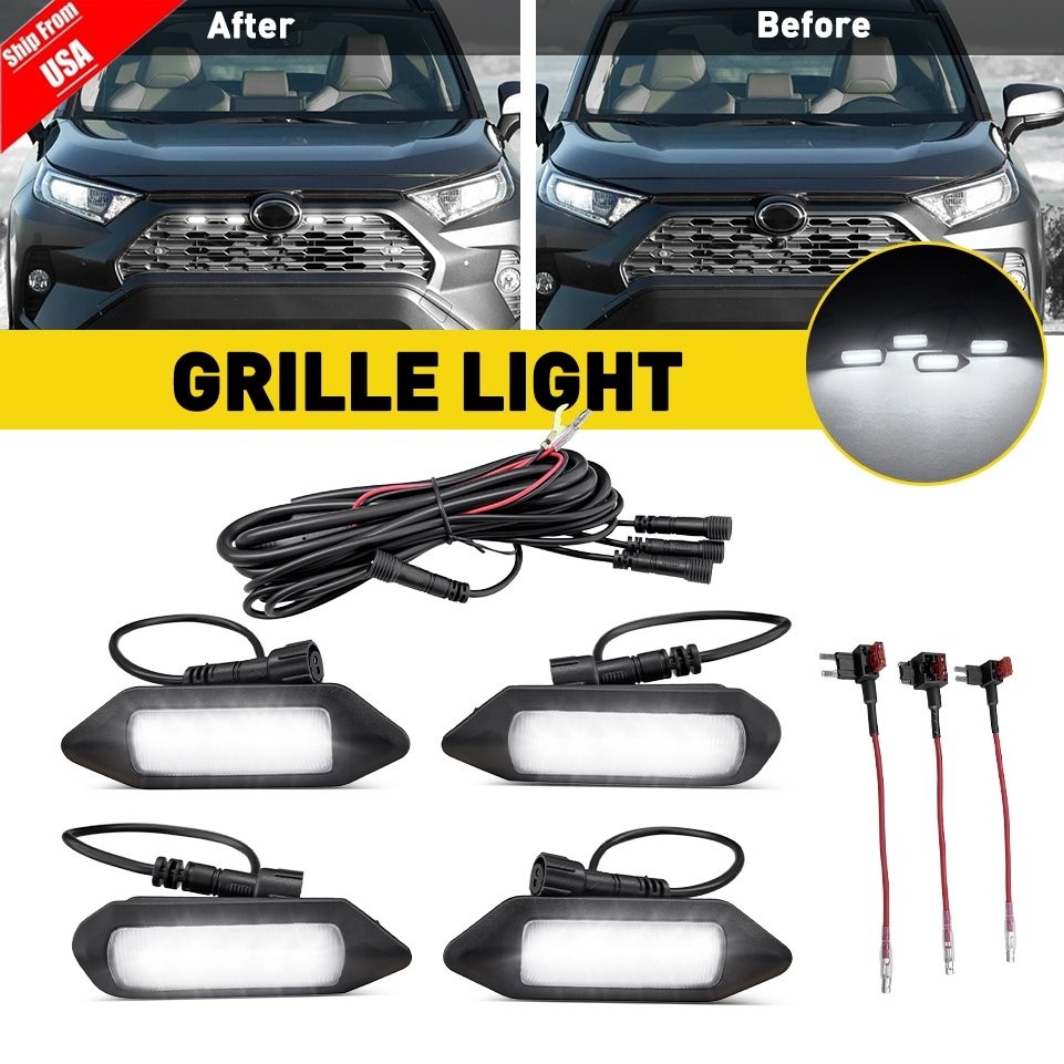 Grill Lights White for 24 25 Toyota Tacoma LED Light Bar TRD Sport Accessories