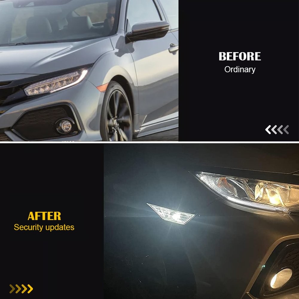 NEW Front Fender Side Marker Light Lamp Lens Set RH LH for 2016-2021 HONDA CIVIC