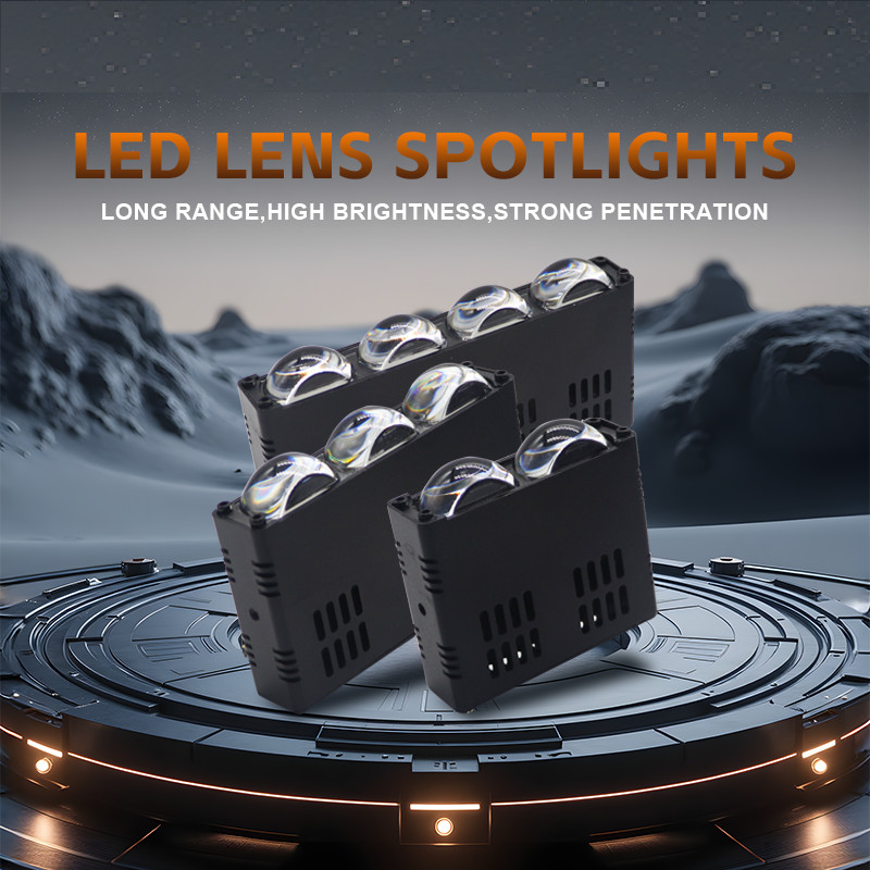 Pair White/Yellow Dual Color 120W Mini LED Projector Lens Driving Fog Lights